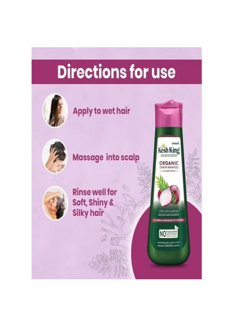 Kesh King Ayurvedic Onion Shampoo with 21 Herbs, Reduces Hair Loss and Promotes Growth 300ml - Image 2